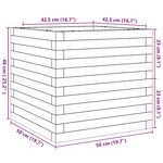 vidaXL Jardinière cire marron 50x50x46 cm bois de pin massif