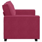 vidaXL Canapé à 2 places Rouge bordeaux 120 cm Velours