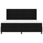 vidaXL Lit à ressorts avec matelas Noir 200 x 200 cm tissu