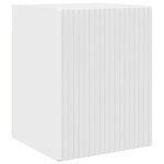 vidaXL Meuble TV mural Montage mural Blanc Brillant 30 x 31 x 40 cm