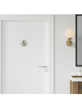 THIRARD - Disque de signalisation WC Handicapé   à visser  inox brossé  marquage noir  Ø76mm - THIRARD