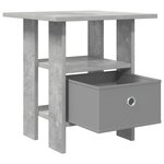 vidaXL Table de chevet 2 pc Gris béton 41 x 40 x 45 cm