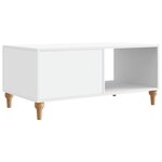 vidaXL Table basse Blanc 90 x 50 x 40 cm Bois d'ingénierie