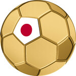 Pièce de monnaie en Or 3000 Francs g 0.031 (1/1000 oz) Millésime Gold Gift JAPAN FOOTBALL