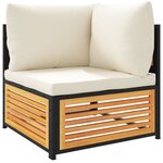 vidaXL Salon de jardin avec coussins 6 Pièces bois d'acacia solide
