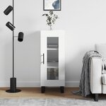 vidaXL Buffet Blanc brillant 34 5x34x90 cm Bois d'ingénierie