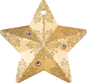 Pièce de monnaie en Argent 5 Dollars g 31.1 (1 oz) Millésime 2023 Holiday Ornament SNOWFLAKE STAR (PRÉCOMMANDE)