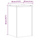 vidaXL Supports pour plantes 2 Pièces blanc 30x30x50 cm bois d'ingénierie