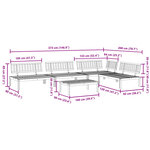 vidaXL Salon palette de jardin 5 Pièces bois d'acacia massif