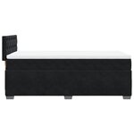 vidaXL Sommier à lattes de lit avec matelas Noir 90x200 cm Velours