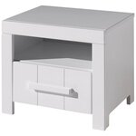 Vipack Table de chevet avec tiroir Erik Bois Blanc