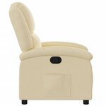 vidaXL Fauteuil inclinable Crème Tissu