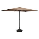 vidaXL Parasol de jardin 200 x 300 cm Polyester Rectangulaire Taupe