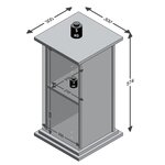 FMD Table d'appoint avec porte 57 4 cm Chêne