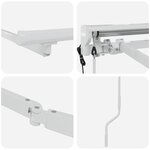 vidaXL Cadre de auvent Blanc 2.5 x 2 m Acier thermolaqué  aluminium