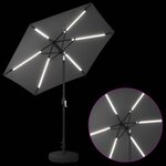 vidaXL Parasol de jardin avec lampes LED 230 x 230 cm Polyester