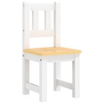 vidaXL Ensemble de table et chaises pour enfants 3 Pièces Blanc et beige