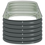 vidaXL Lit surélevé de jardin 240x80x44 cm Acier galvanisé Gris