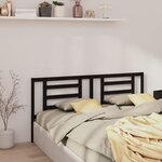 vidaXL Tête de lit Noir 206x4x100 cm Bois de pin massif