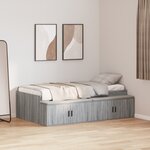 vidaXL Lit de rangement Gris Sonoma 80x200 cm