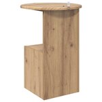 vidaXL Table d'appoint Chêne artisanal Ø 39 5 x 55 cm