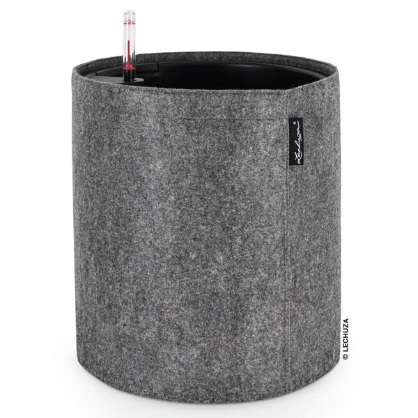 LECHUZA Jardinière TRENDCOVER 32 Felt ALL-IN-ONE Gris foncé