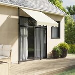 vidaXL Auvent rétractable crème 150x150 m tissu et acier