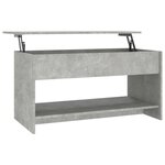 vidaXL Table basse gris béton 102x50x52 5 cm bois d'ingénierie