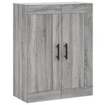 vidaXL Buffet haut Sonoma gris 69 5x34x180 cm Bois d'ingénierie