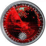 Pièce de monnaie en Argent 5 Dollars g 31.1 (1 oz) Millésime 2024 GLOBAL RADAR