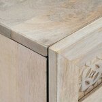 vidaXL Buffet Blanc 60 x 33 x 75 cm bois de manguier massif