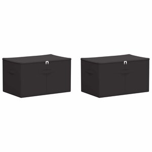 vidaXL Boîte de rangement 2 Pièces Anthracite 60 x 43 x 35 cm