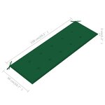 vidaXL Banc de jardin avec coussin vert 150 cm Bois de teck massif