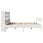 vidaXL Lit bibliothèque sans matelas blanc 180x200 cm bois pin massif