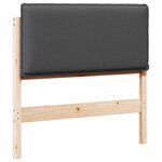 vidaXL Tête de lit capitonnée Gris Naturel et Foncé 75 cm Pin massif