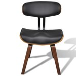 vidaXL Chaises à manger lot de 2 bois courbé et similicuir