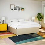vidaXL Cadre de lit sans matelas crème 200x200 cm tissu