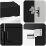 vidaXL Ensemble de mobilier de salle de bain avec tiroir TULUM Noir