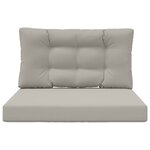 vidaXL Coussin de canapé d'extérieur 2 Pièces Gris Polyester