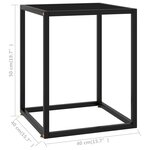 vidaXL Table basse Noir avec verre noir 40x40x50 cm