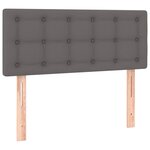 vidaXL Sommier à lattes de lit avec matelas gris 120x190 cm similicuir
