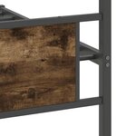 vidaXL Cadre de lit sans matelas chêne fumé 100x190 cm bois ingénierie