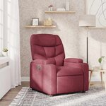 vidaXL Fauteuil inclinable Rouge bordeaux Tissu