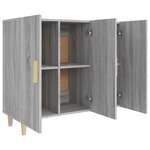 vidaXL Buffet sonoma gris 90x34x80 cm bois d'ingénierie