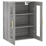 vidaXL Armoire murale sonoma gris 69 5x34x90 cm