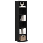 vidaXL Armoire à CD chêne noir 21x20x88 cm bois d'ingénierie