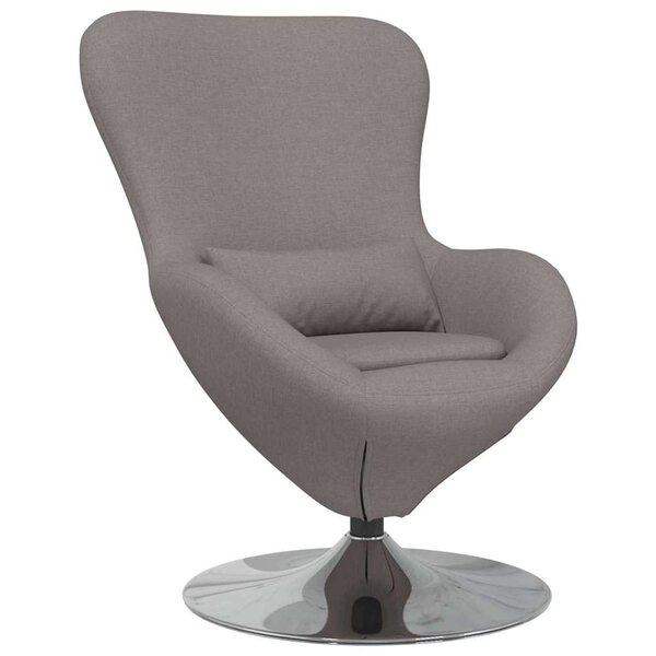 vidaXL Fauteuil œuf Taupe 63 x 73 x 90 cm tissu
