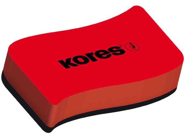 Brosse Eponge pour tableau blanc magnétique 110 x 55 x 20 mm Rouge KORES