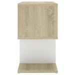 Vidaxl tables de chevet 2 pièces blanc et chêne 50x30x51 5 cm aggloméré
