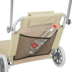 Tectake Transat avec roulettes - beige